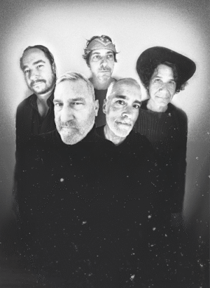 Afghan Whigs in black and white.
