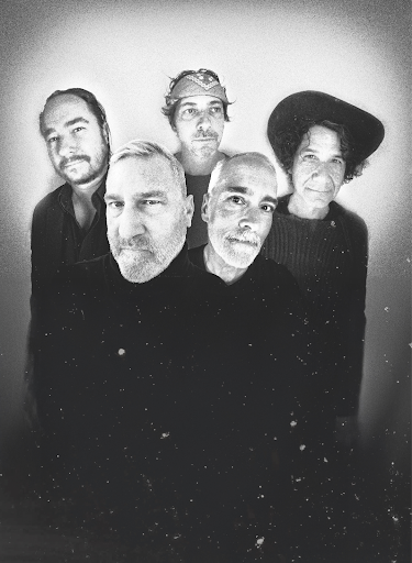 Afghan Whigs in black and white.